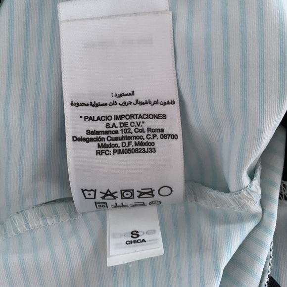 BEBE Capri blue colour blocked athletic tank, bralette, zip front & lace up back - Picture 13 of 14